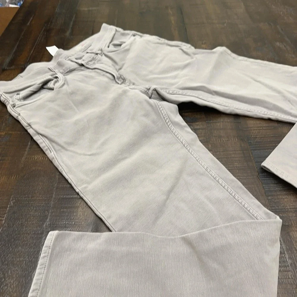 Faherty Mens 32x32 Gray Slim Straight Stretch Denim Jeans Light Wash Casual